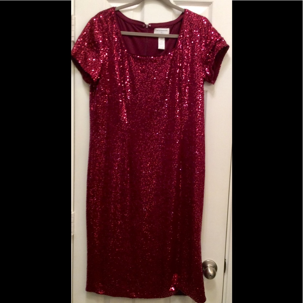 Red Sequined Dress! EUC